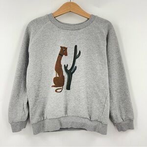 Morley 8y cat cactus gray crew neck sweatshirt 0019 top boy girl unisex
